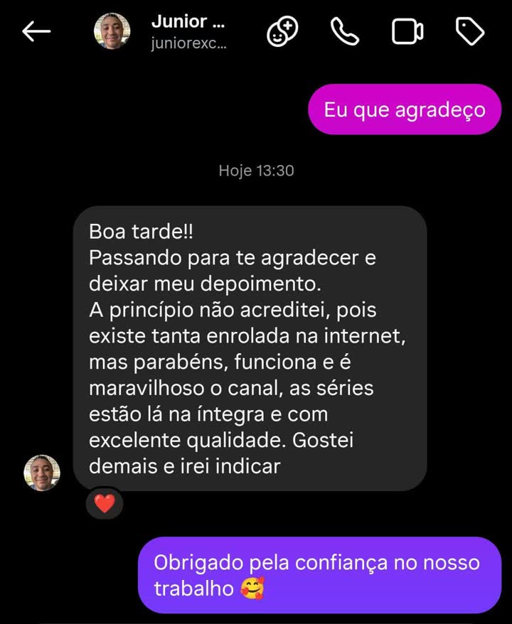 Depoimento de assinante