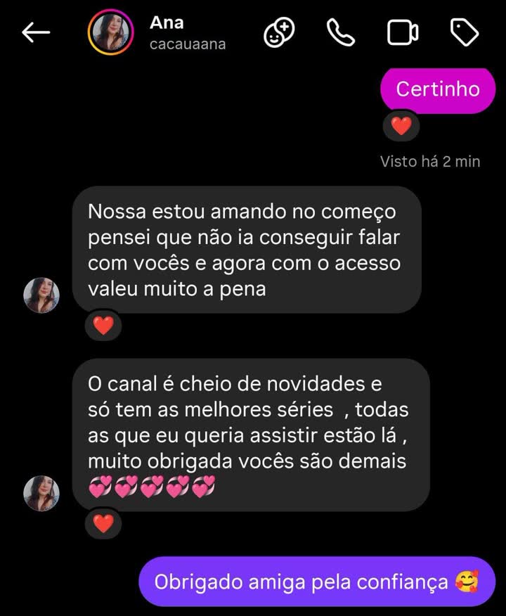 Depoimento de assinante