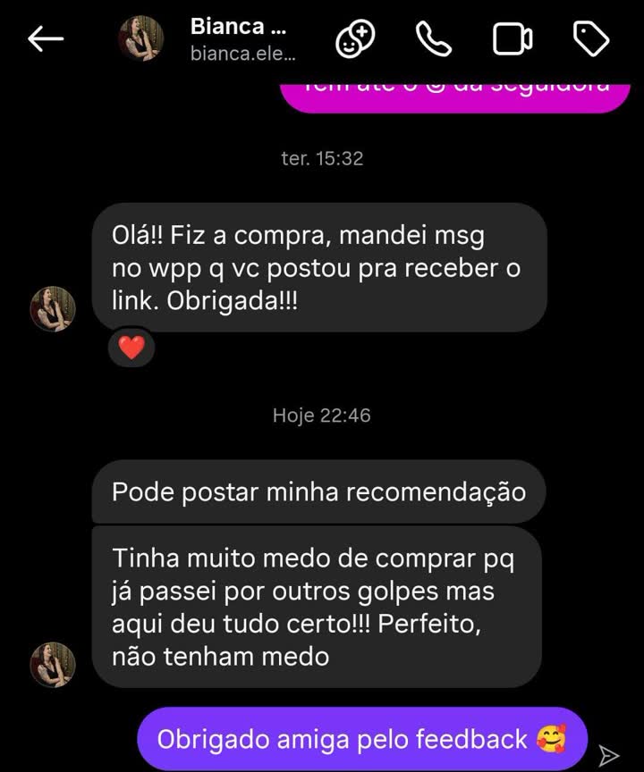 Depoimento de assinante