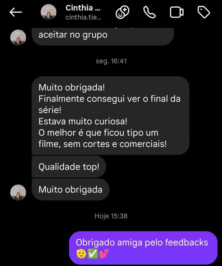 Depoimento de assinante